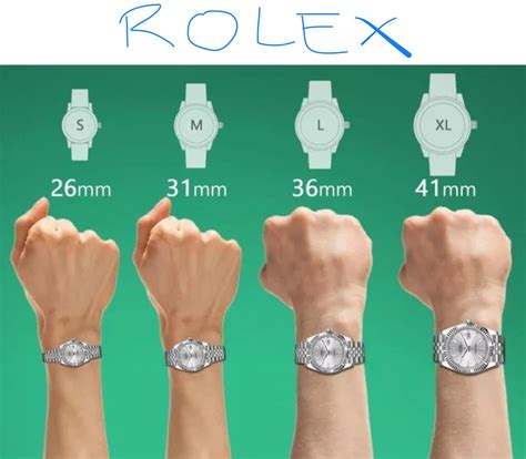 Rolex case size chart